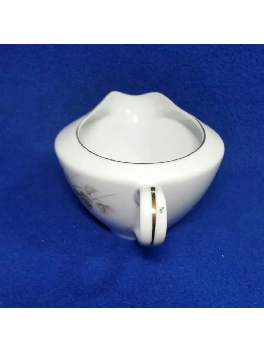 Vintage Yamaka China Creamer 674 Breeze Pattern Pink Brown and Grey Leaves 1950s